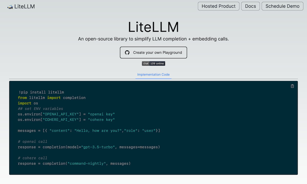 LiteLLM example